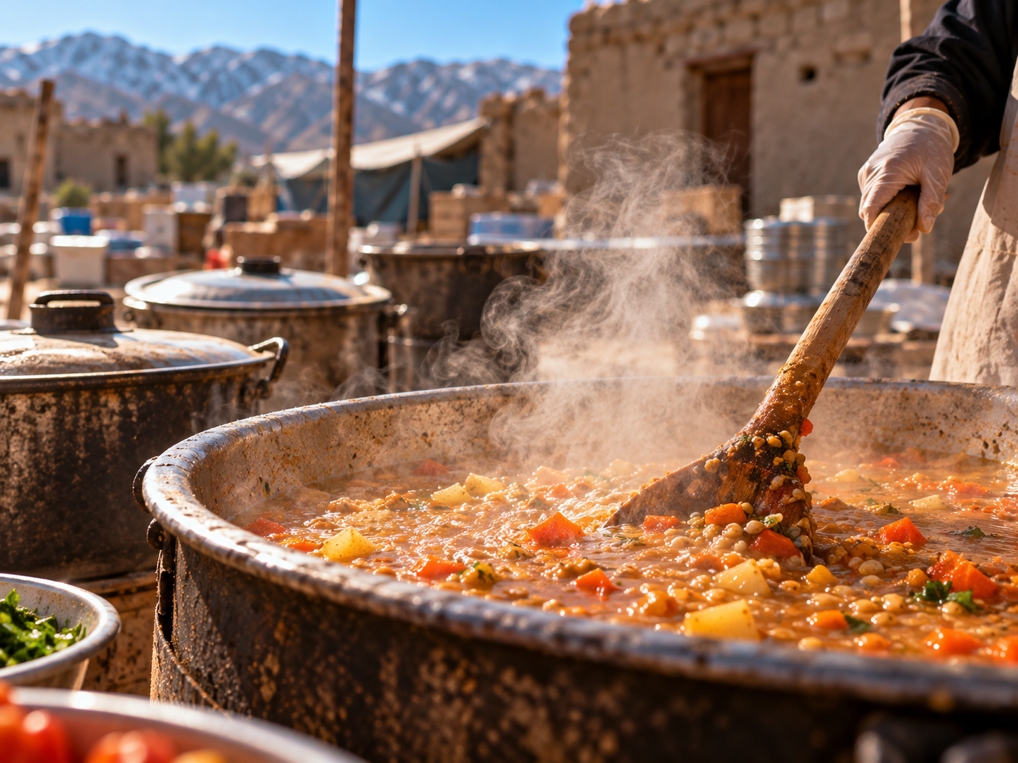AFGANİSTAN YEMEK DAĞITIMI
